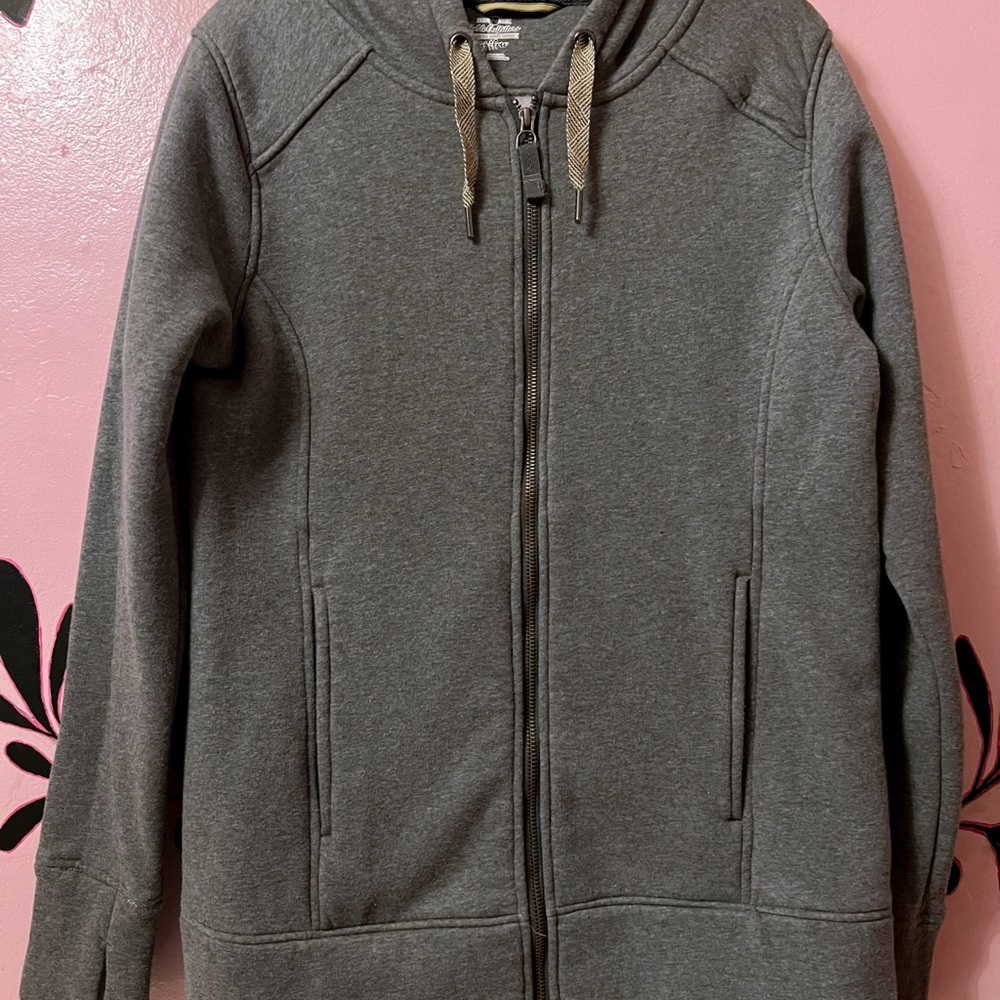 Noble Outfitters hoodie zip up heather grey jacket